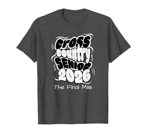 Cross Country Senior 2026 T-Shirt, Men, Dark Heather Grey, Large