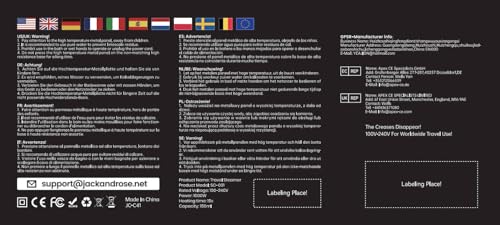 Plancha de Vapor Viaje con voltaje mundial, 100-240V plancha vapor, Vapor continuo 22g/min Calentamiento rápido en 15s, 3 modos de planchado, 1000W Steamer para viajes y en casa - imagen 9