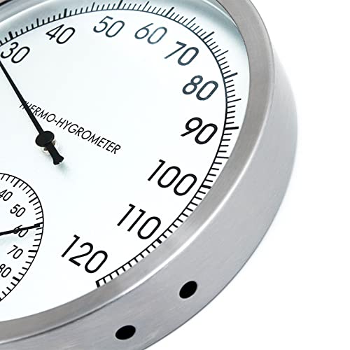 Balax Round Thermometer Hygrometer Stainless Steel Temperarure Humidity Gauge High Temperature Resistance For Oven Baking #TOP3
