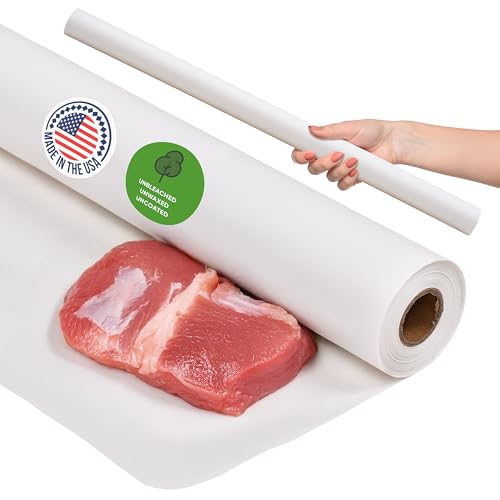 Lock Cowboy Butchers Paper Roll - 36x1200 Inches - Versatile Food Wrapping Smoking and Craft Paper - Ultra Durable - Moisture-Resistant - Ideal for BBQ Deli and Art Projects - White