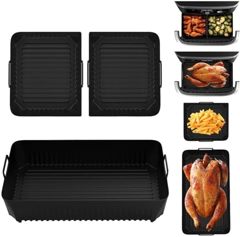 Fodere In Silicone Per Ninja AF500UK Foodi FlexDrawer - Set 3 Pezzi Spessore 2mm - Antiaderenti E Lavabili