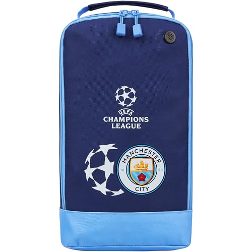 Get Trend - Get Trend Manchester City F.C. Boot Bag Football Adults Teens Sports Shoe Bags Ventilation Kids Supporters' Gear Travel PE Rugby Cricket Hockey 19 x 34 x 12cm