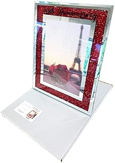 40th Wedding Anniversary Photo Frame Ruby Mirror Glass Crystal Red Diamante Gift
