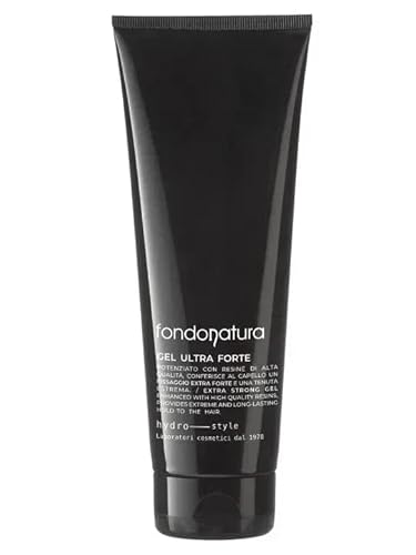 Fondonatura Gel Ultra Forte 250Ml - Gel Per Capelli Tenuta Extra Forte - Gel Professionale Tenuta Estrema