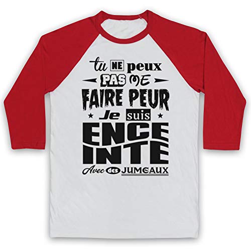 T-Shirt Jumeaux Enceinte manches 3/4 baseball rétro haut maternité humour femme