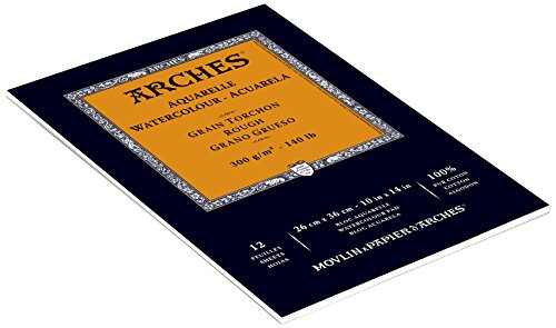 高級水彩紙 アクアレルアルシュ パッドタイプ 荒目、細目、極細目 Amazon.co.jp: Arches アルシュ 水彩紙 パッド 300g 荒目26X36cm
