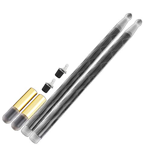 2 piezas de baquetas para batería con luces LED que se encienden con el movimiento, modelo 5A, ideales para eventos nocturnos a gran escala miniatura 3