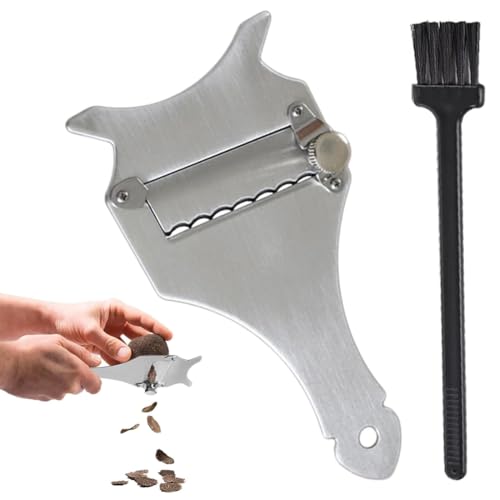 YUVKIN 1 pezzo Affettatartufi regolabile professionale, Lama regolabile in acciaio inox, Affetta formaggio, Grattugia per cioccolato, Coltello Affetta Tartufi, Utensile da cucina multifunzionale