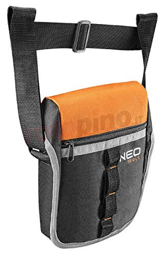 NEO TOOLS Werkzeugtasche, Polyester, 4 Innentaschen, Tablettasche, Werkzeugaufnahmen, verstellbarer Gürtel, Gürtelclips, 2 Außentaschen