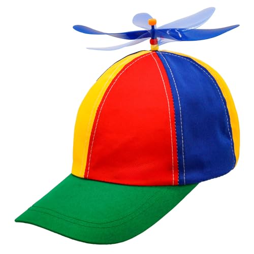 W WIDMANN MILANO Party Fashion - Gorra de hélice de colores, gorra unisex, accesorio para disfraces de carnaval y festivales