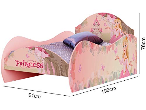 Cama, Penteadeira, Banqueta Menina Princesa + Colchão Probel