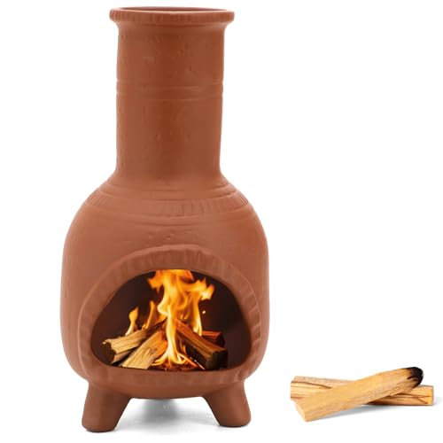 Topzea Miniature Terracotta Clay Chiminea