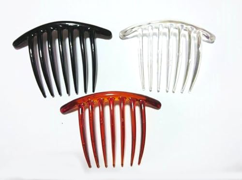 3 PCS FRENCH TWIST HAIR COMB CLASSIC COLER MIX 7 TOOTH IT DELUXE.