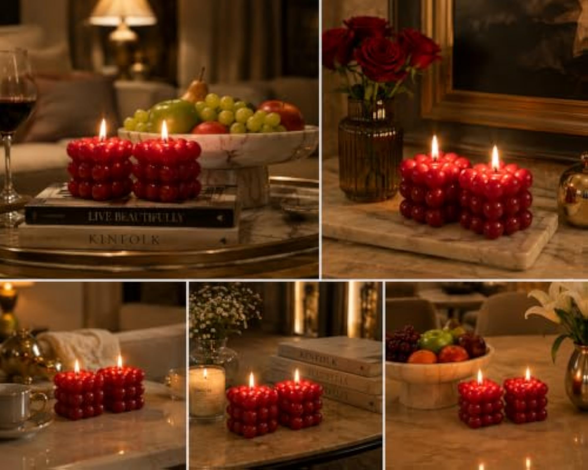 Bubble Candle for Gifting (Red)