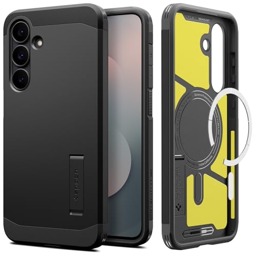 Image of Spigen Tough Armor MagFit | Samsung Galaxy S25 FE Case [Kickstand] [Magsafe] Galaxy S25 FE Back Cover | TPU+PC - Black