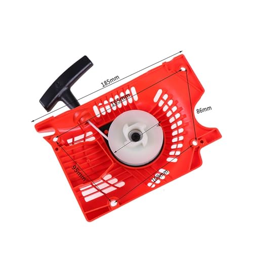 Démarreur à traction rouge pour tronçonneuse 4500 5200 5800 - Pièce de rechange 45cc à 58cc - 3