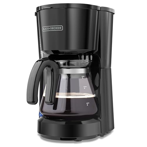 Consejos para Comprar Cafetera Black Decker los 5 más buscados. 46 Black+Decker Cafetera de 5 Tazas con Filtro Permanente para Cocinas Pequeñas, CM0701B