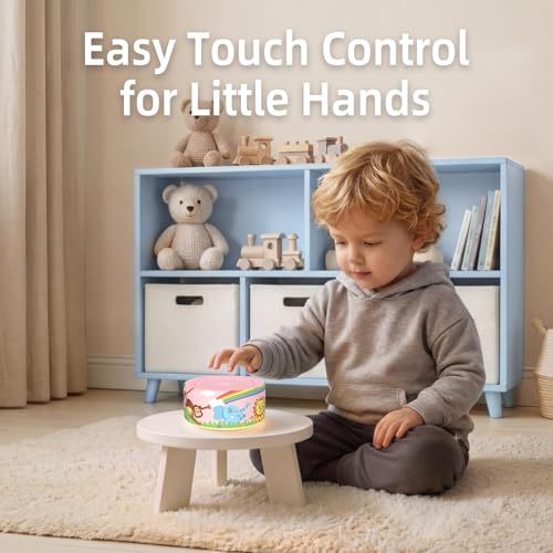 Image of Kipcush White Noise Machine for Baby & Adults, Sleep Sound Machine with 30 Soothing Sounds, 8-Color Night Light, Memory Function, White Noise for Sleeping, Nursery, Office, Travel, Relaxation