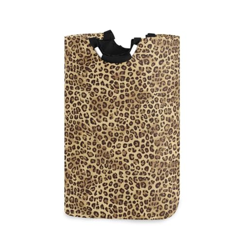 ALAZA Large Laundry Basket Leopard Print Animal Cheetah Laundry Bag Hamper Collapsible Oxford Cloth Stylish Home Storage Bin with Handles, 22.7 Inch by ALAZA - Used condition - US$19.19
