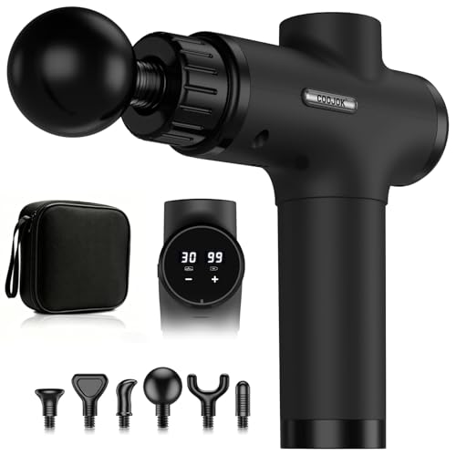 Youdgee Massage Gun, Deep Tissue Percussion Muscle Massager for Pain Relief, Handheld Electric Back...