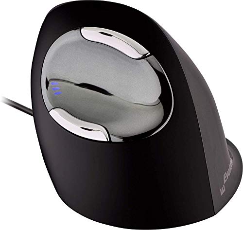 Image of Evoluent Vertical Mouse D Large (VMDL) - Ergonomic Wired Mouse for Laptop and PC with Jestik Microfiber Cloth