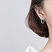 Hexagon Square Minimalist Geometric Chic 925 Sterling Silver Hoop Earrings for Women Girls Fashion Dainty Huggie Rectangle Hoops 20mm Unique Jewelry Hypoallergenic Gifts Bff Birthday Valentines Day