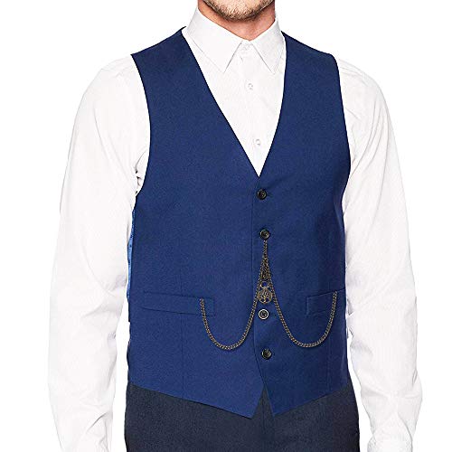 Reloj de bolsillo doble con cadena Albert para hombre y diseño de barra en T retro 4
