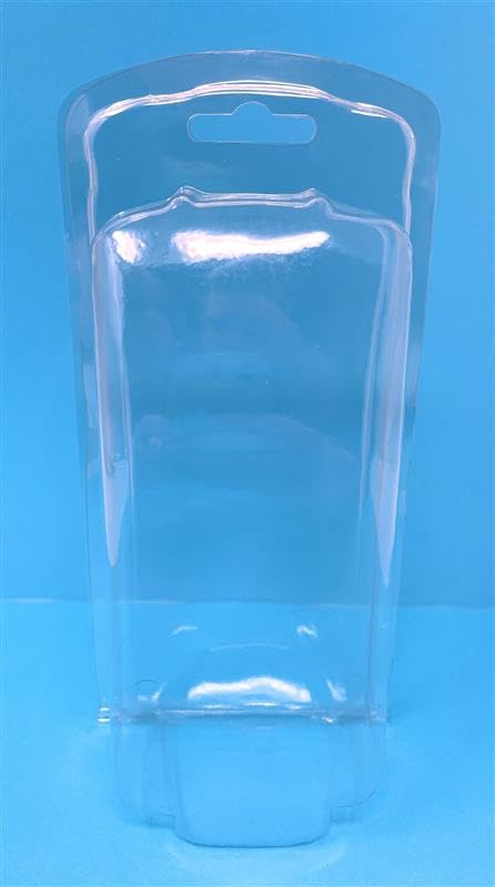500 STÜCK *Premium* Kunststoffbox Blisterverpackung 75 x 175 x 50mm - klarsichtige Klappverpackung/Klappblister mit Euroloch
