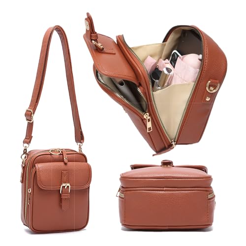 Vintage Leather Crossbody Bag for Women | 2025 Large Capacity Mini Messenger Bag, Retro Small Purse for Daily Use & Travel3