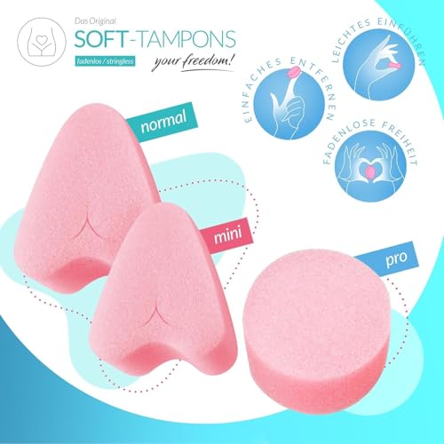 JOYDIVISION Soft Tampons NORMAL 30er - Ergonomische, Rückholfadenfreie Tampons für Sport, Alltag & Intimität - Hautfreundliches Material, universelle Passform für diskrete Anwendung