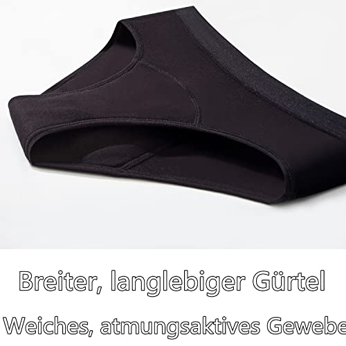 ZVZK Perioden Unterwäsche Starke blutung Damen 30ML Absorption Lecksicher Slip perioden wärmegürtel Slips 3er Pack (M)