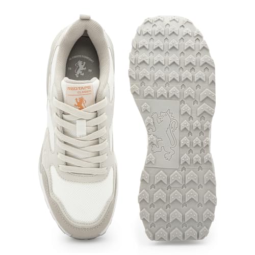 Image of Red Tape Women's Sneakers Blue Orange Mesh Pu Round Toe Lace-Up