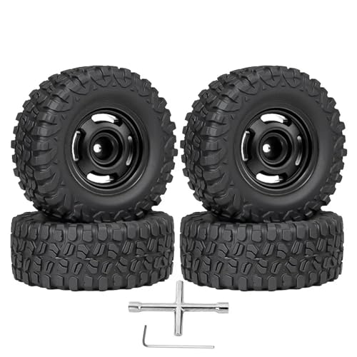 RC�r�[�h���b�N�^�C���p�[�c For TRX4M For SCX24 AX24 For FCX24 1/18 1/24 4 �� 65 �~�����[�g�� 1.3 "�����r�[�h���b�N�z�C�[���^�C���Z�b�g RC �N���[���[�Ԃ̃A�b�v�O���[�h���i�ύX���ꂽ(Black