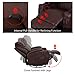 Esright Massage Recliner Chair Heated PU Leather Ergonomic Lounge 360 Degree Swivel， Brown
