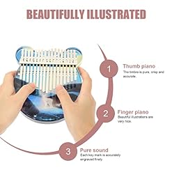 BIENKA 1 Set Kalimba Thumb Piano 17 touches Crystal Clear Kalimba Acrylique Mbira Finger Piano avec sac EVA Cadeaux d… - Les Beatles, Paul McCartney, John Lennon, RIngo Starr, George Harrison BIENKA 1 Set Kalimba Thumb Piano 17 touches Crystal Clear Kalimba Acrylique Mbira Finger Piano avec sac EVA Cadeaux d… – Image 3