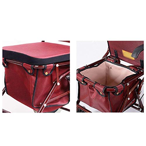 HYY-YY Einkaufswagen Shopping-GR Antik Einkaufstrolley, wasserdichter Stoff Oxford, Tragbarer Faltwagen (Farbe: Rot… – Bild 4