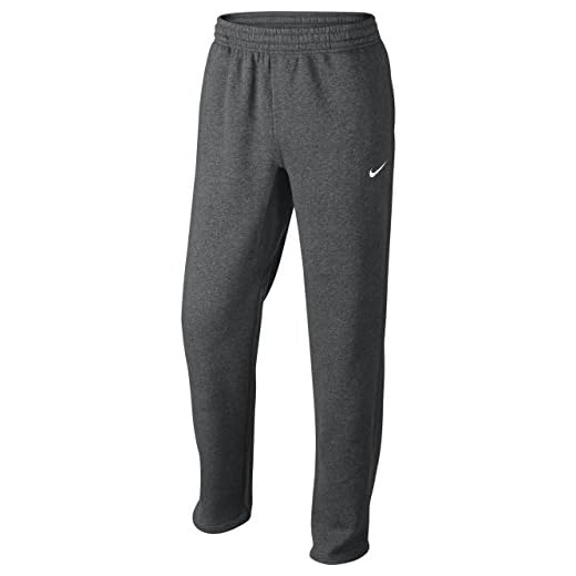 Nike Club Swoosh Men's Fleece Sweatpants Pants Classic Fit, Large - Challenge Charcoal Grey/White