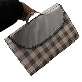 K Y KANGYUN Extra Large Picnic Blanket Outdoor Beach Blankets, Water-Resistant Foldable Sandproof Blankets Cute Picnic Mat for Beach, Camping Grass Lawn Park Mats (Brown 2, 80x80 in)