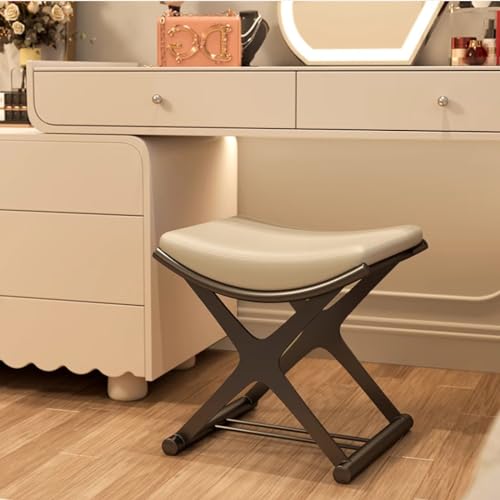 Tabouret ottoman moderne en cuir PU idéal pour dressing et salle de bain