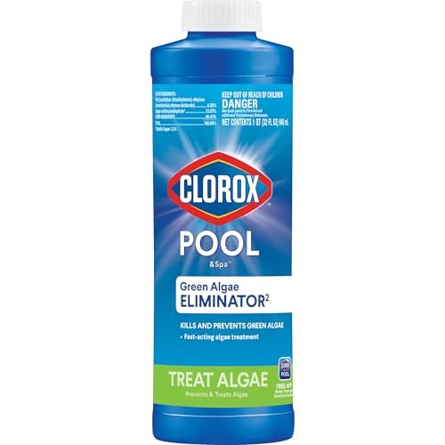 Clorox® Pool&Spa™ Swimming Pool Algaecide, Prevents and Treats Pool Algae, Non-Foaming, 1 Quart...