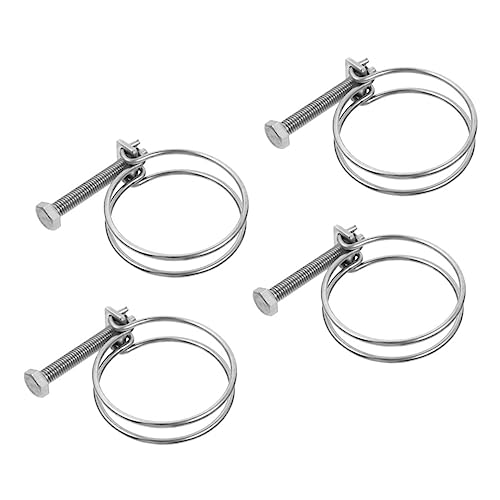 SEWACC Stainless Steel Hose Clips 4pcs Set Securing Hose Connecting Clips Pipe Clamp