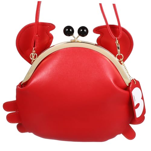 Sac crabe en PU rouge résistant : la minaudière UKCOCO haute résistance sans odeur