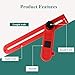 YEFANXI Scriber Marking Line Ruler，EVA Molding Trim Tool Kit, Adjustable Sliding T-Square Rulerwith Angle Adjustment Scale, Includes 1 Repair Paste，5 knivesand a Scrape Plate.