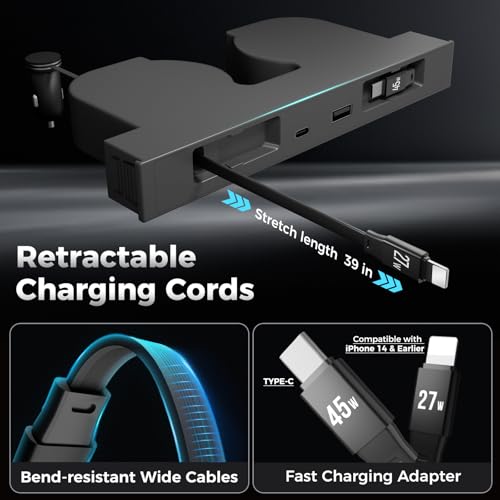 Image of USB Hub for Tesla Model Y Juniper Accessories 2026 & Model 3 Highland 2025 Accessories, Hidden Console Phone Charger Hub, Center Console Interior (1-Type C for ModelY /3 Juniper&Highland)