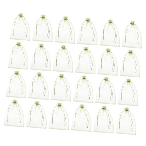 GALPADA 50Pcs Fruit Mesh Covers Transparent Drawstring Bags for Small Fruits Plant Netting Protection for Garden and Orchard Use Lightweight and Easy to Store