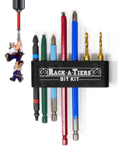 Rack-A-Tiers Finishing Bit Kit - 7 pcs Driver Bit Set, Electrical Bits, Driver and Tapping Bits, Electrician Drill Bit Kit, Electrical Finishing Bits (Finishing Kit) (72710) image 2
