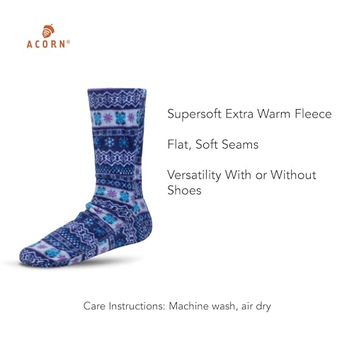 Image of Acorn Mens and Womens Versafit Fleece Sock: Super Soft & Ultra-Warm, Mid-Calf Height, Flat-Flock Seams