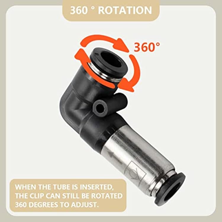 Bwintech 3 pcs 4mm Elbow One Way Flow Pneumatic Check Valve, Push to Connect Air Tube Fitting for Air Compressor