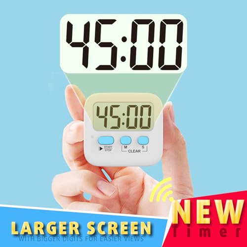 image for Antonki 2 Pack Digital Timer for Kids, Magnetic Countdown Kitchen Time