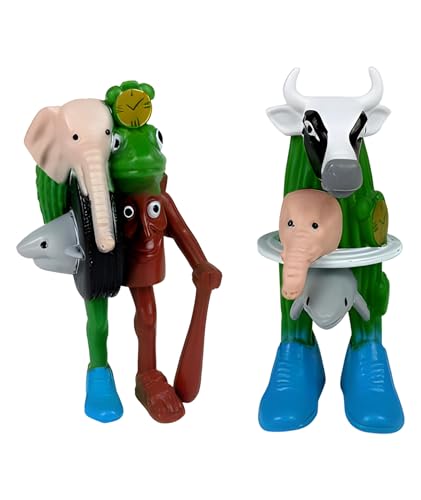 2PCS Tung Tung Tung Sahur Toy, Italian Brainrot Toys, Figurine Set, Desk Decoration for Collectors